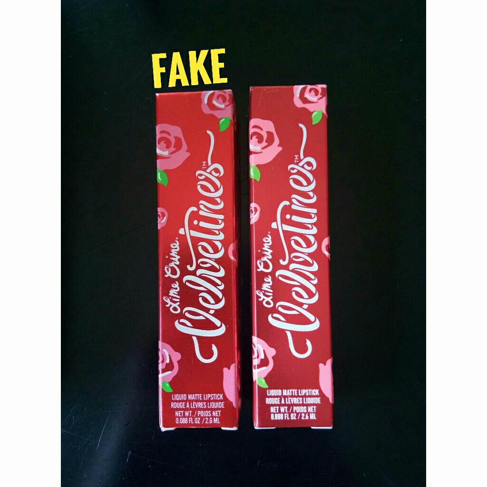 Fake vs. Real Lime Crime Velvetines